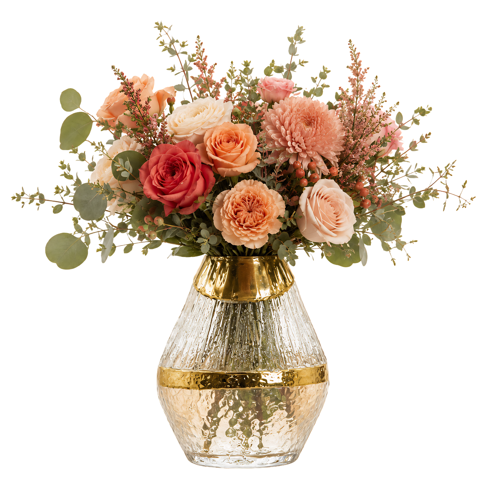 Vase en Verre Doré Tunisie | Déco Chic | Fiolla Home