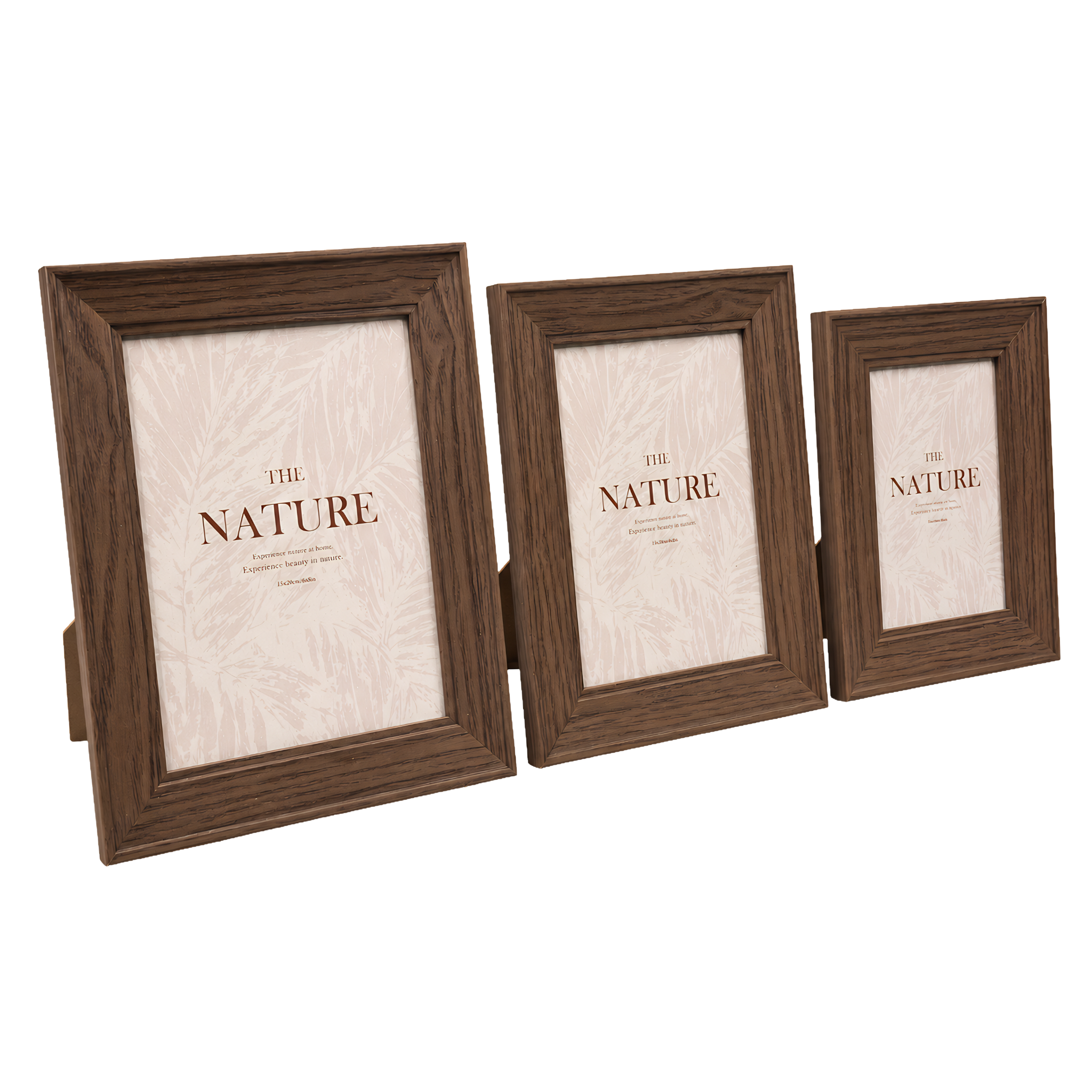 Set 3 Cadres Photo Bois Rustique Tunisie | 3 Tailles | Fiolla Home