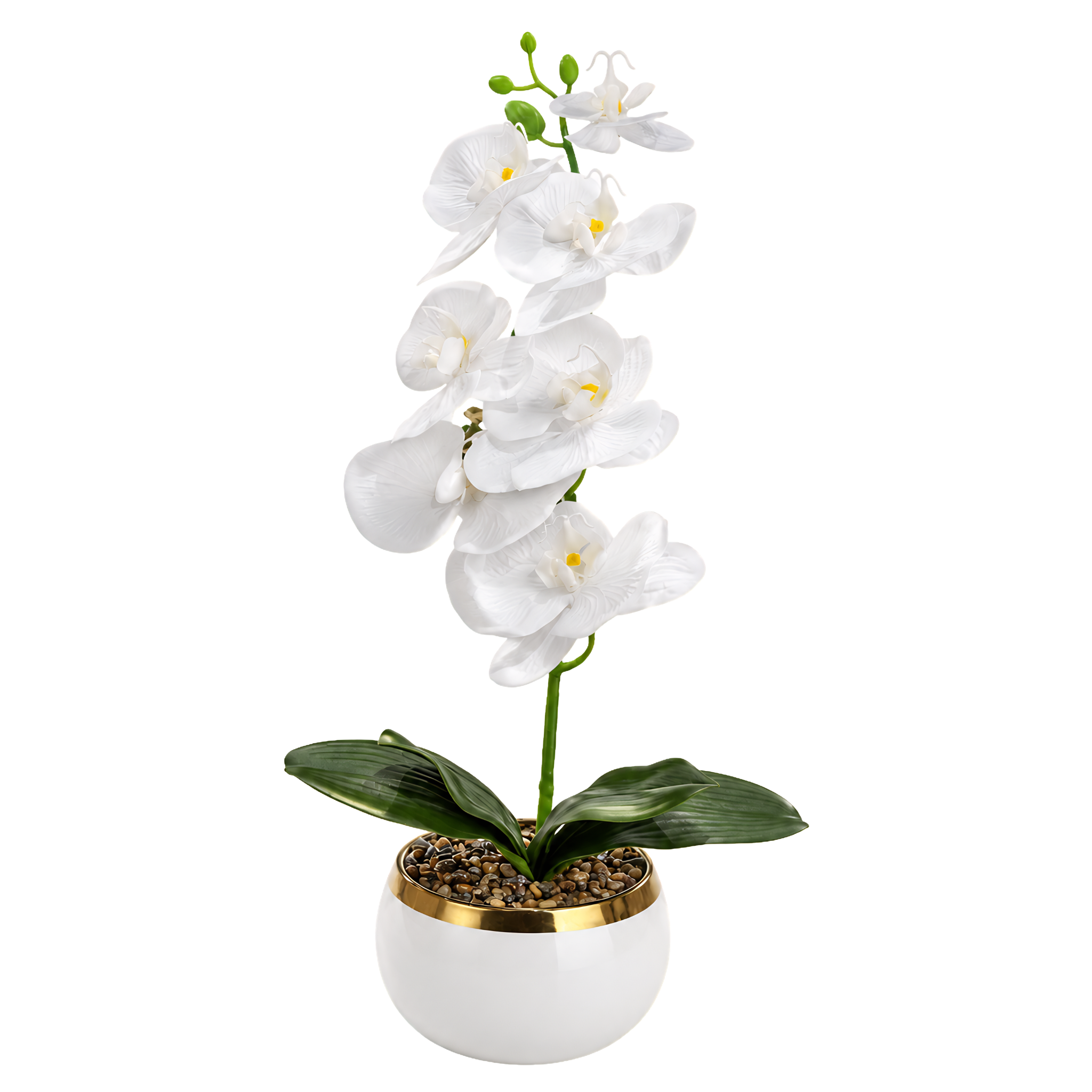 Orchidée Phalaenopsis Artificielle | Pot Or Tunisie | Fiolla Home