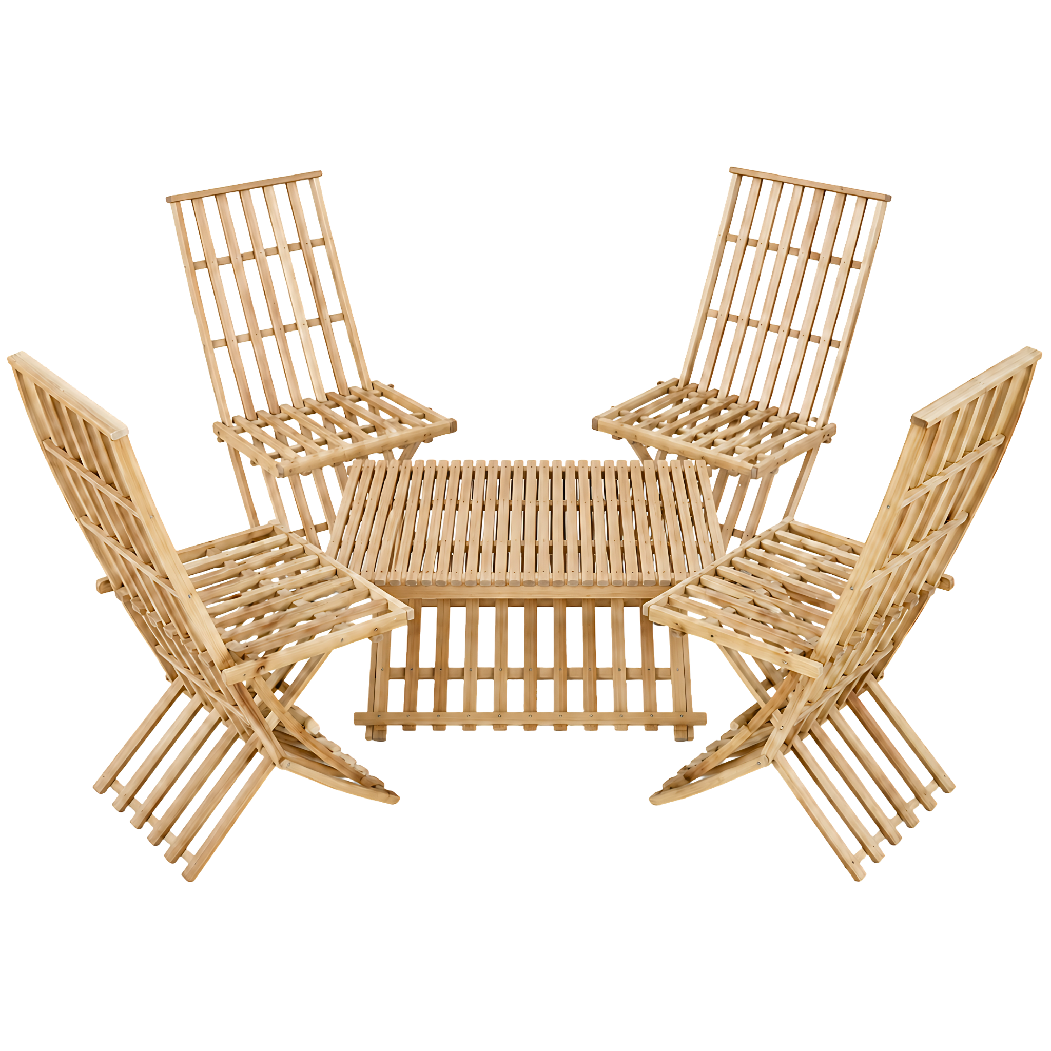 4 chaises et table