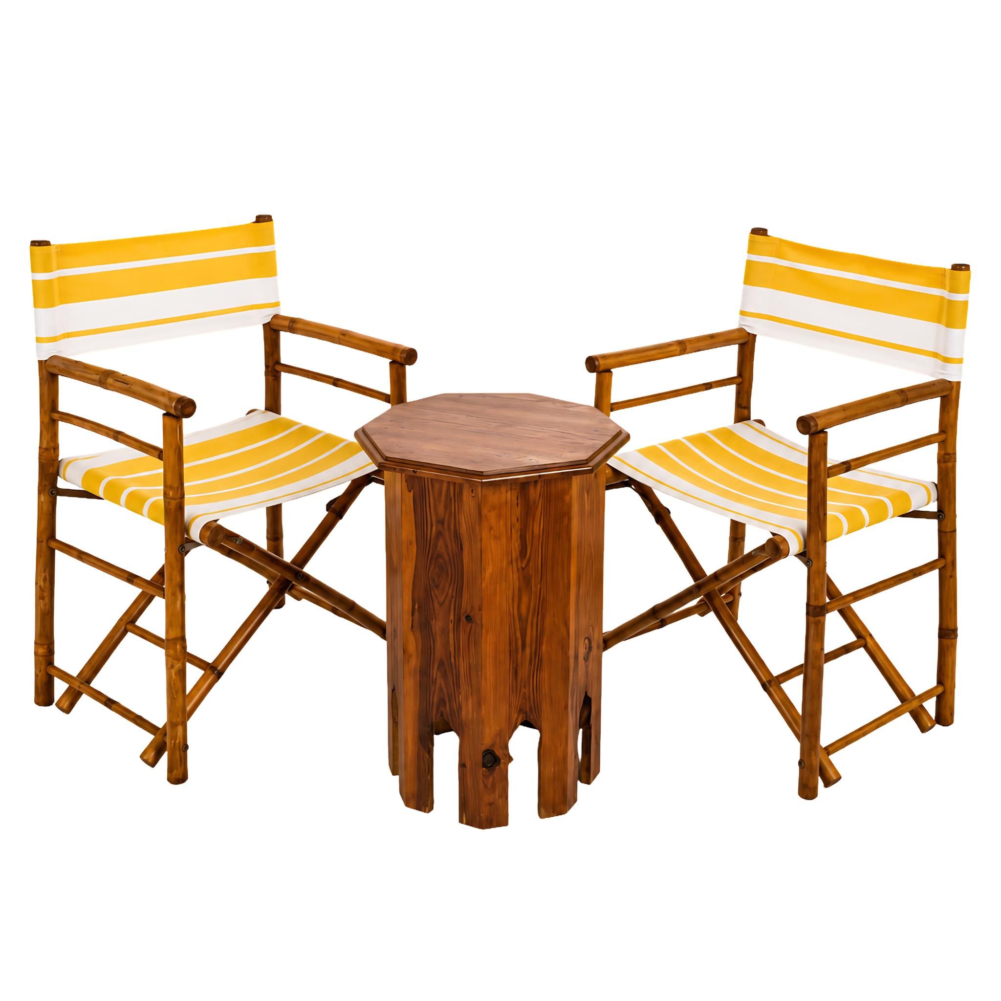 CHAISES ET TABLE BOIS DE PALMIER