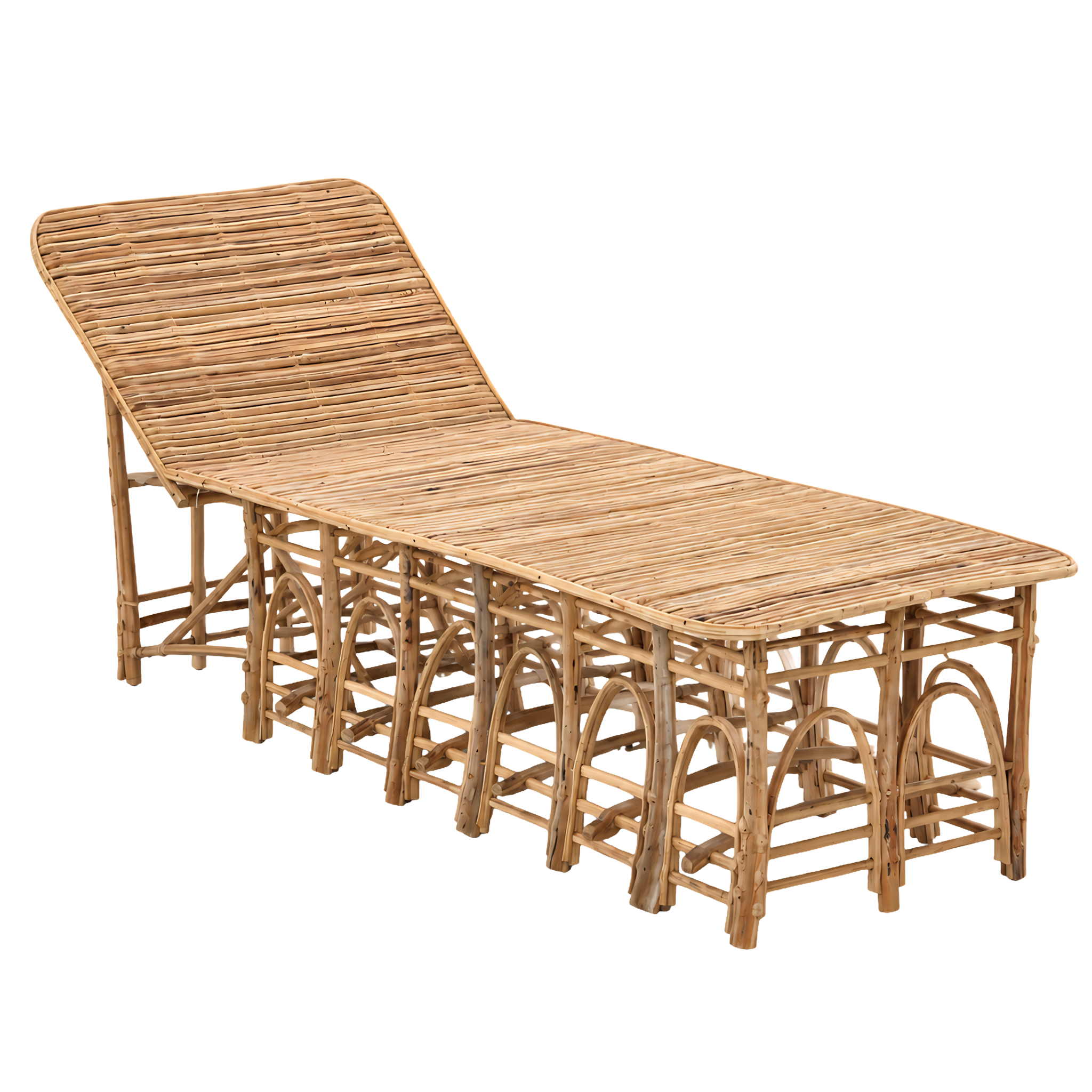 Chaise Longue Bois Palmier Dattier Luna Tunisie | Fiolla Home
