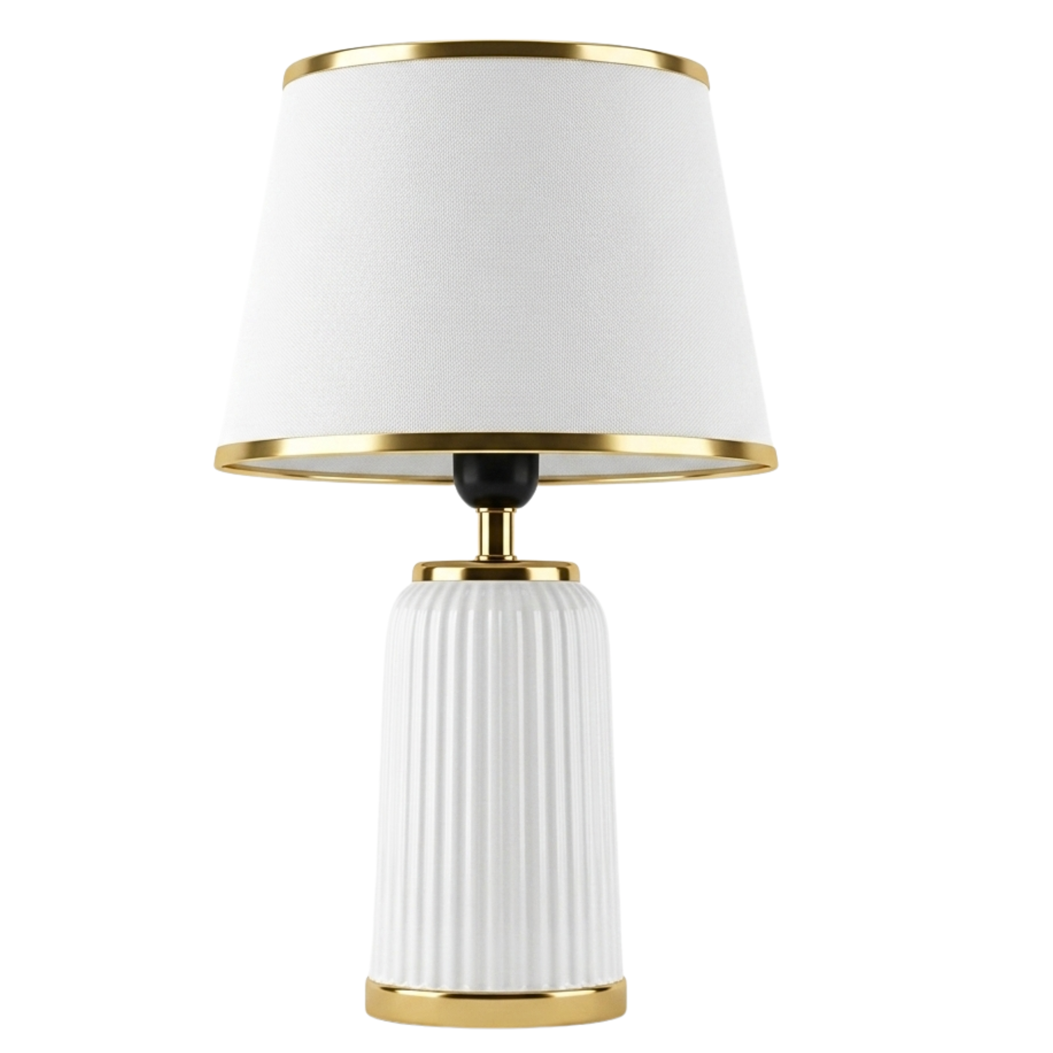 Lampe à Poser Blanche Or Tunisie | Chevet Céramique Chic | Fiolla Home