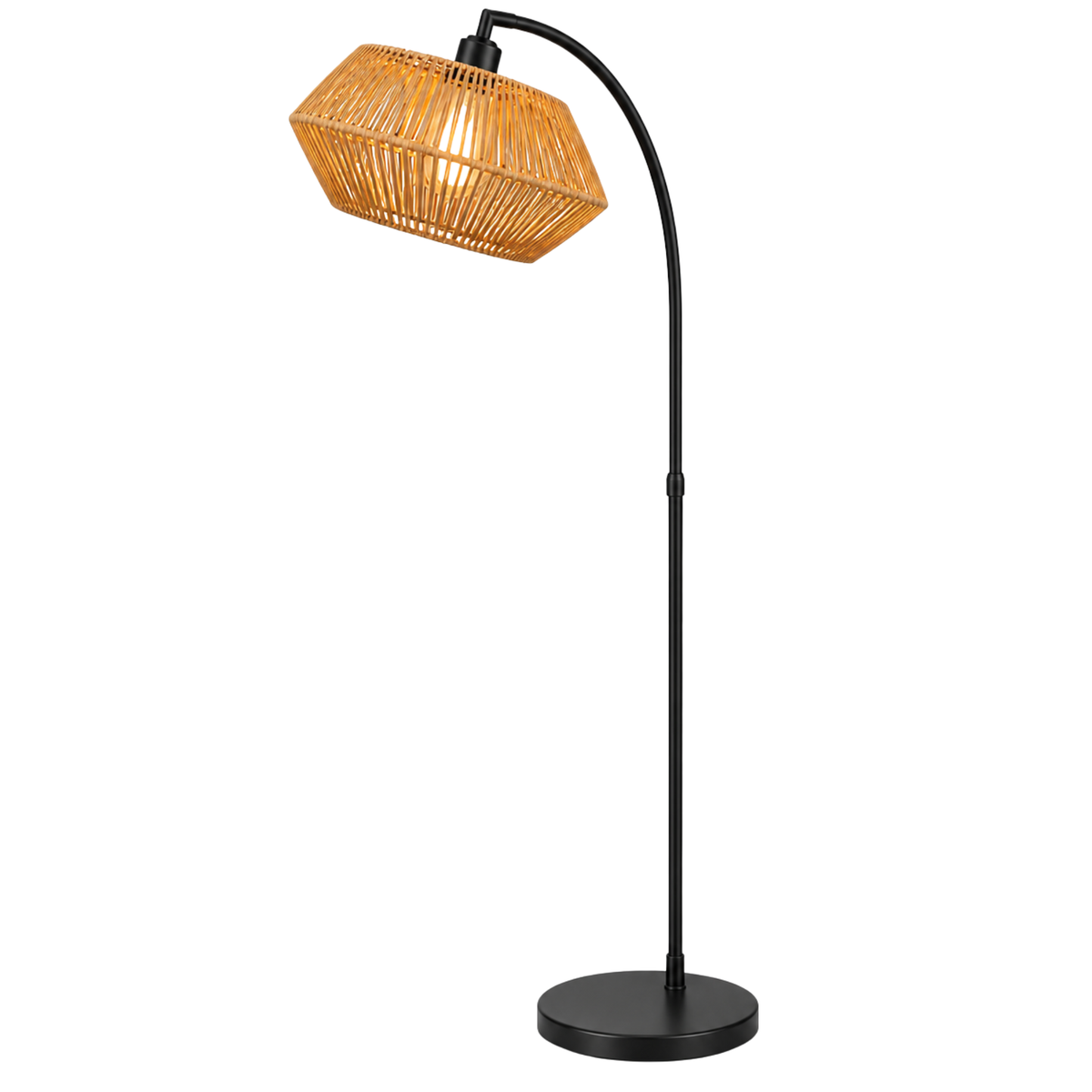 Lampadaire Scandinave Jute Noir | Livraison Tunisie | Fiolla Home