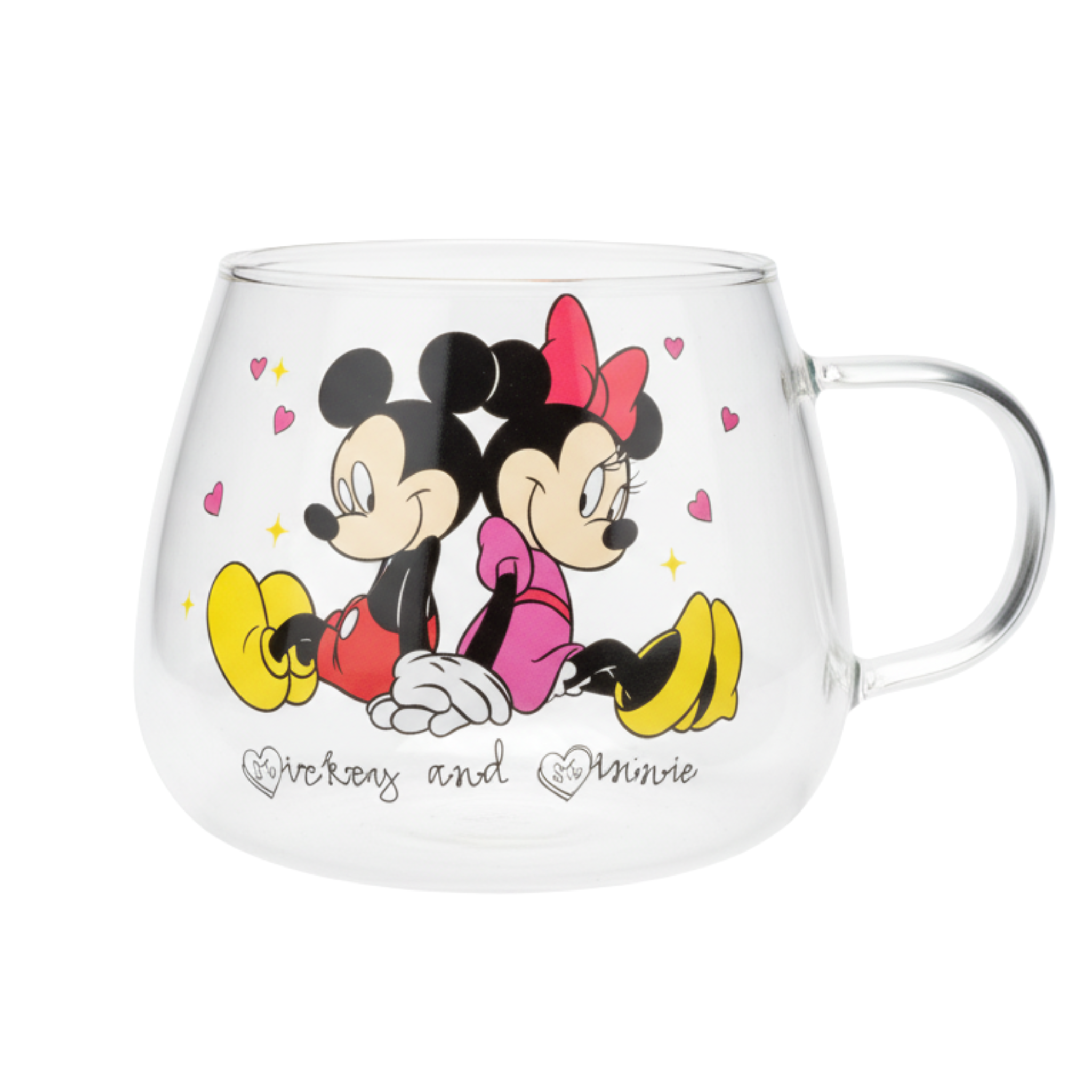 Tasse en verre Mickey & Minnie – Mug couple fun pour enfants & fans