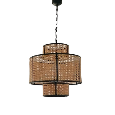 Suspension en Rotin Eloya | Luminaire Éco Chic pour Intérieur | Fiolla Home