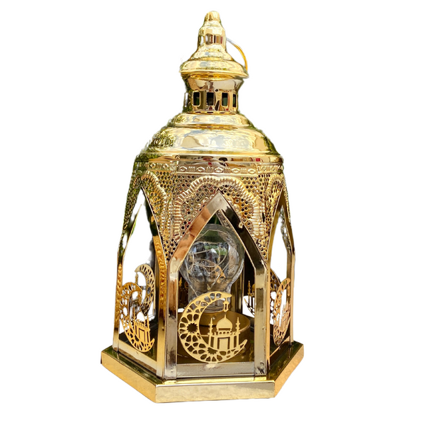 Lanterne Décorative Ramadan | Élégance Dorée LED | Fiolla Home