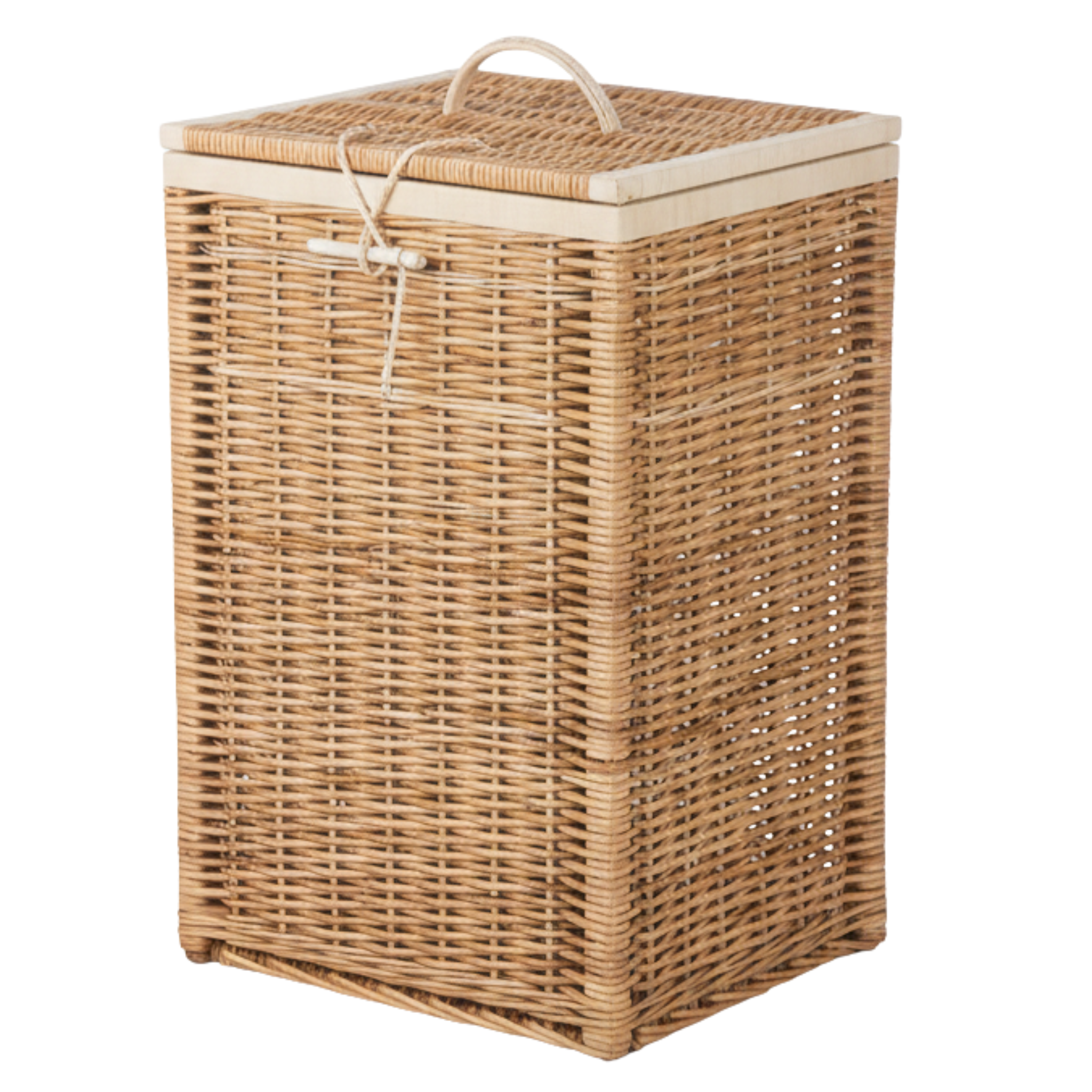 Panier à Linge en Rotin foncé avec Couvercle – Fiolla Home Tunisie