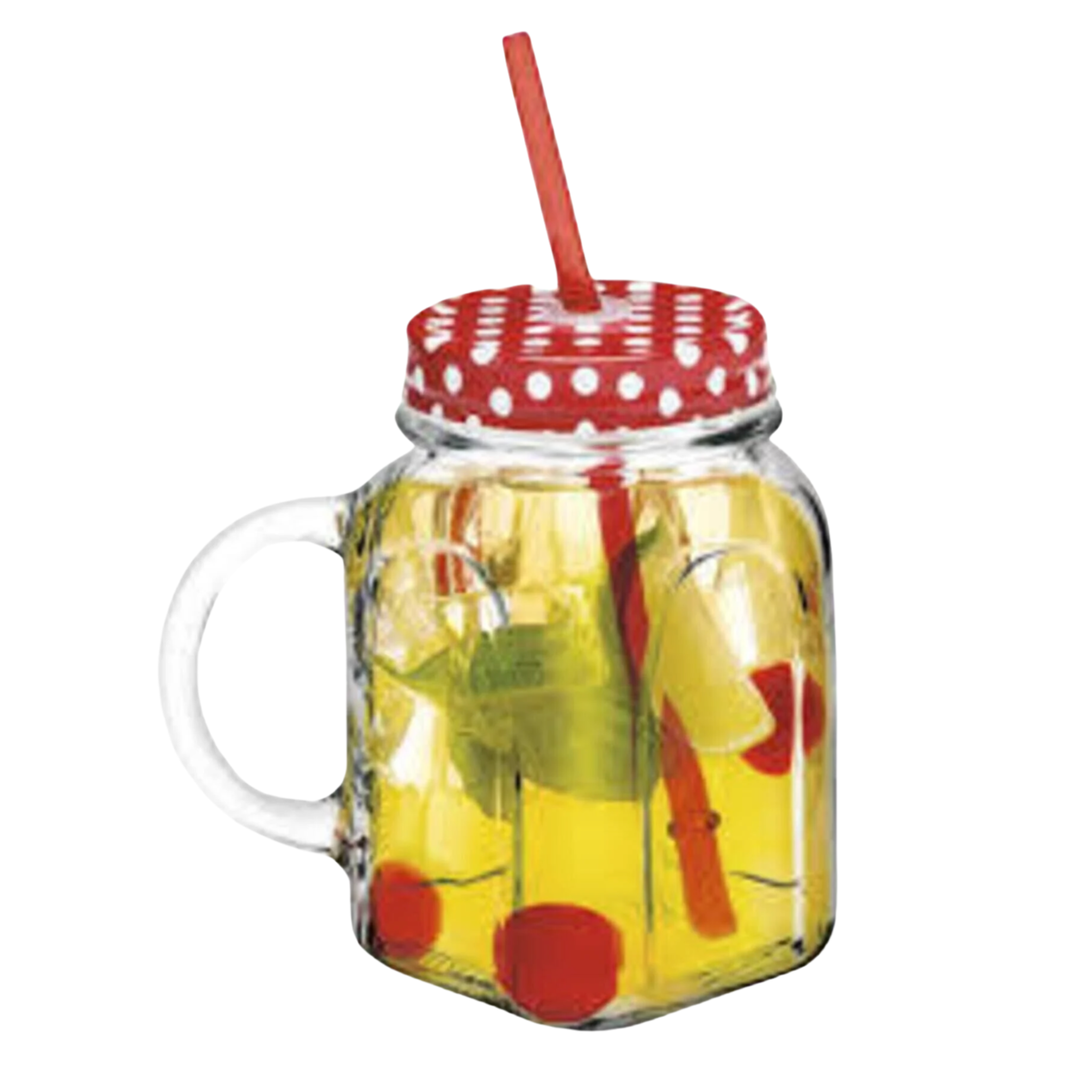 Chope en Verre Style Mason Jar avec Couvercle et Paille | Fiolla Home