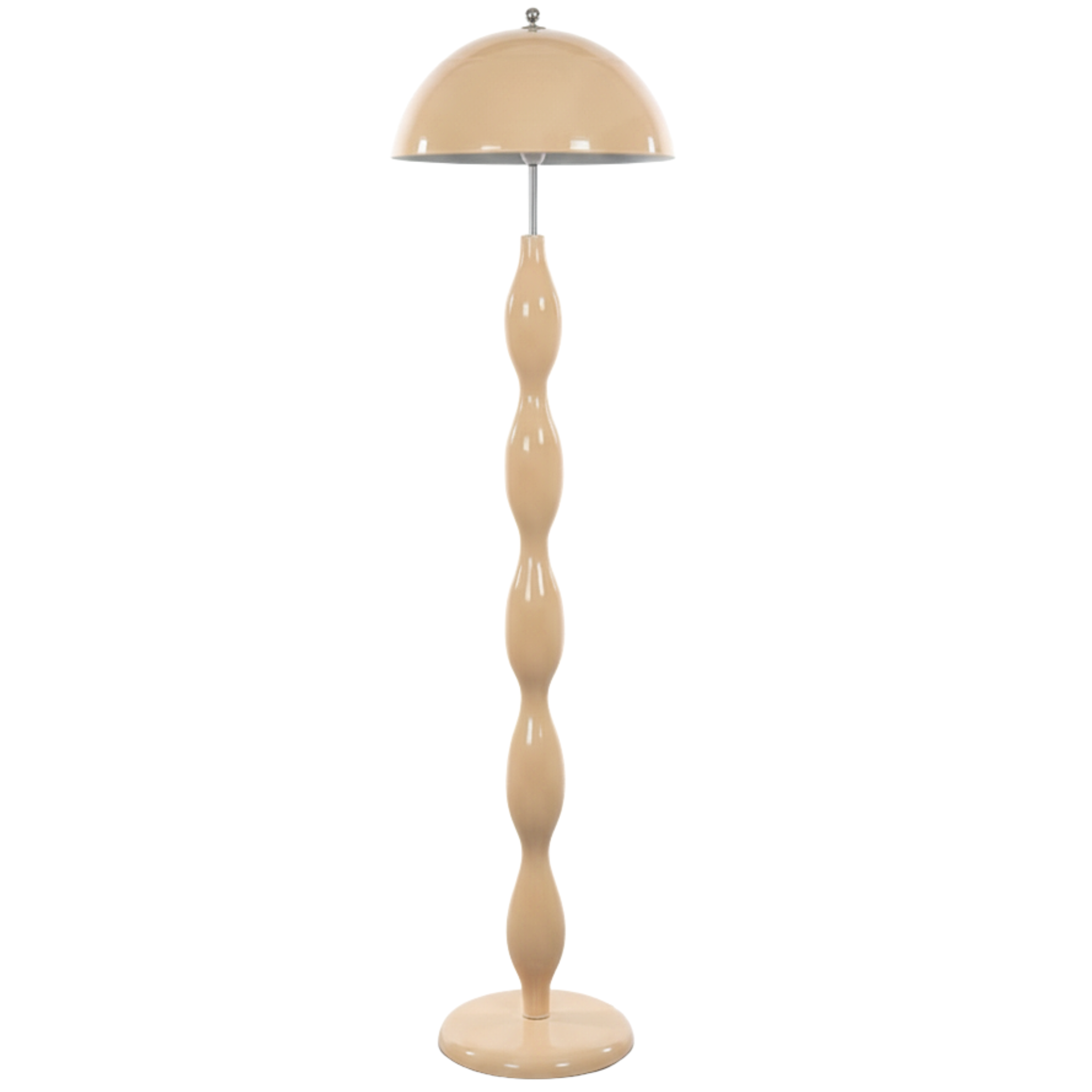 Lampadaire Ondulé Blanc Cassé – Élégance Fait Main Tunisie