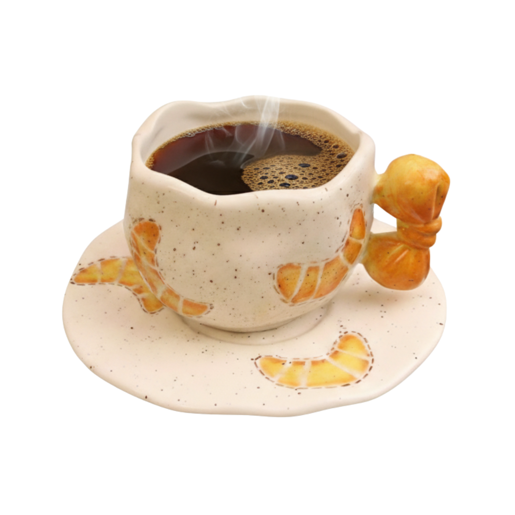 Tasse à Café Originale Anse Croissant  | Idée cadeau unique