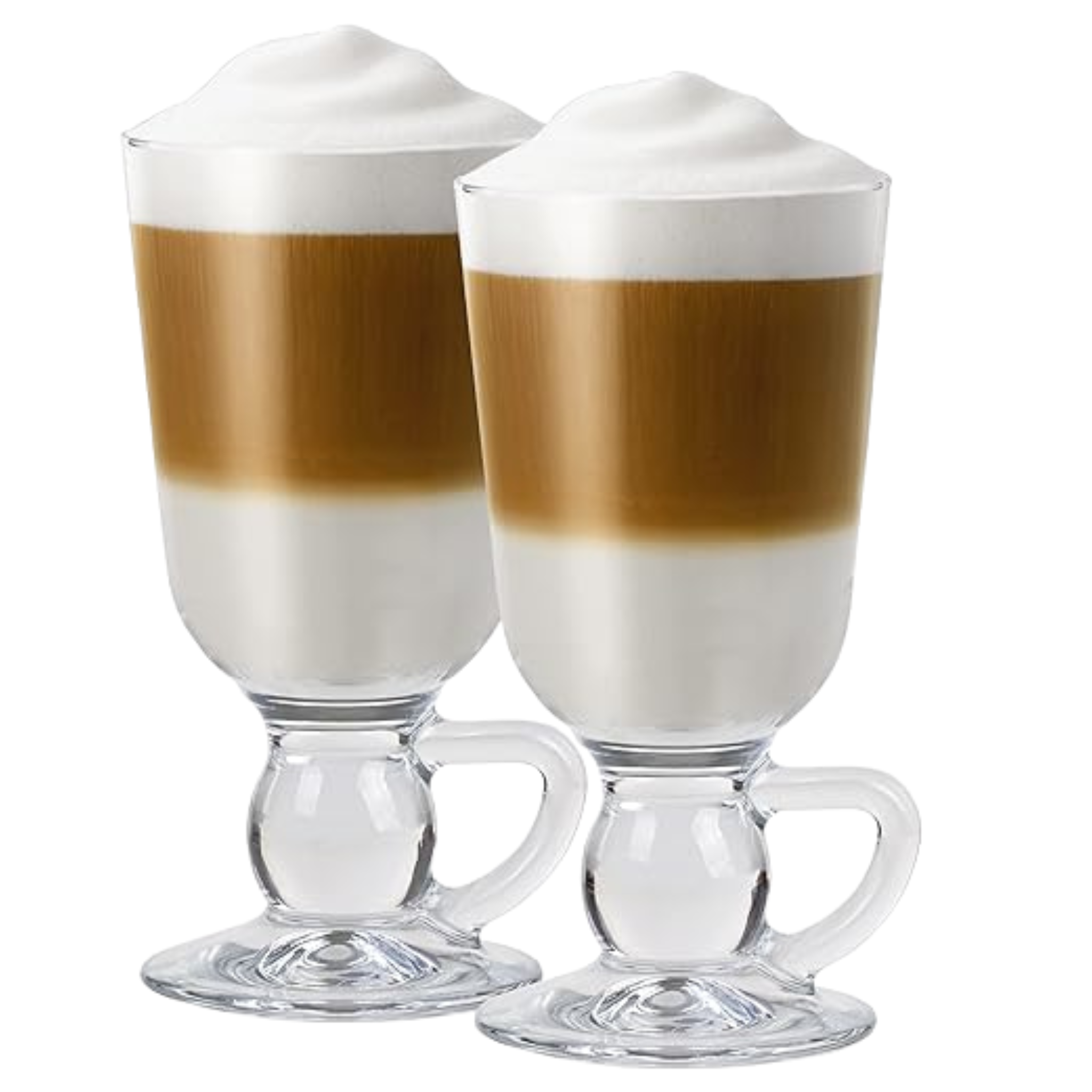 Coffret de 2 Chopes à Café en Verre avec Anse | Fiolla Home