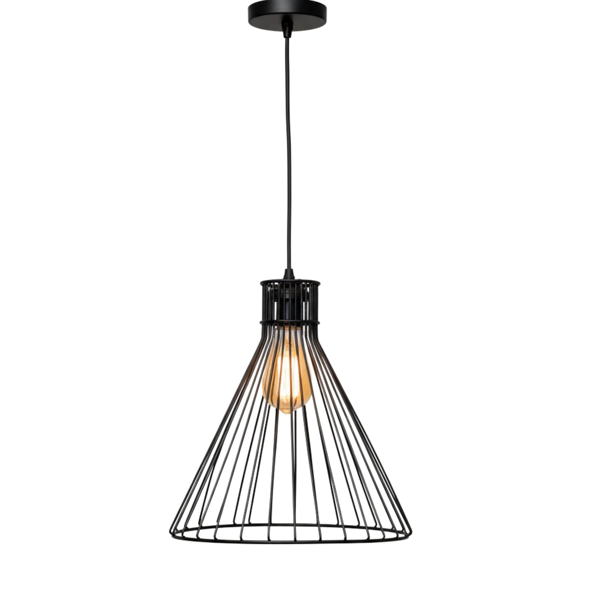 Luminaire Suspension Cône Noir | Salle à Manger Tunisie | Fiolla Home