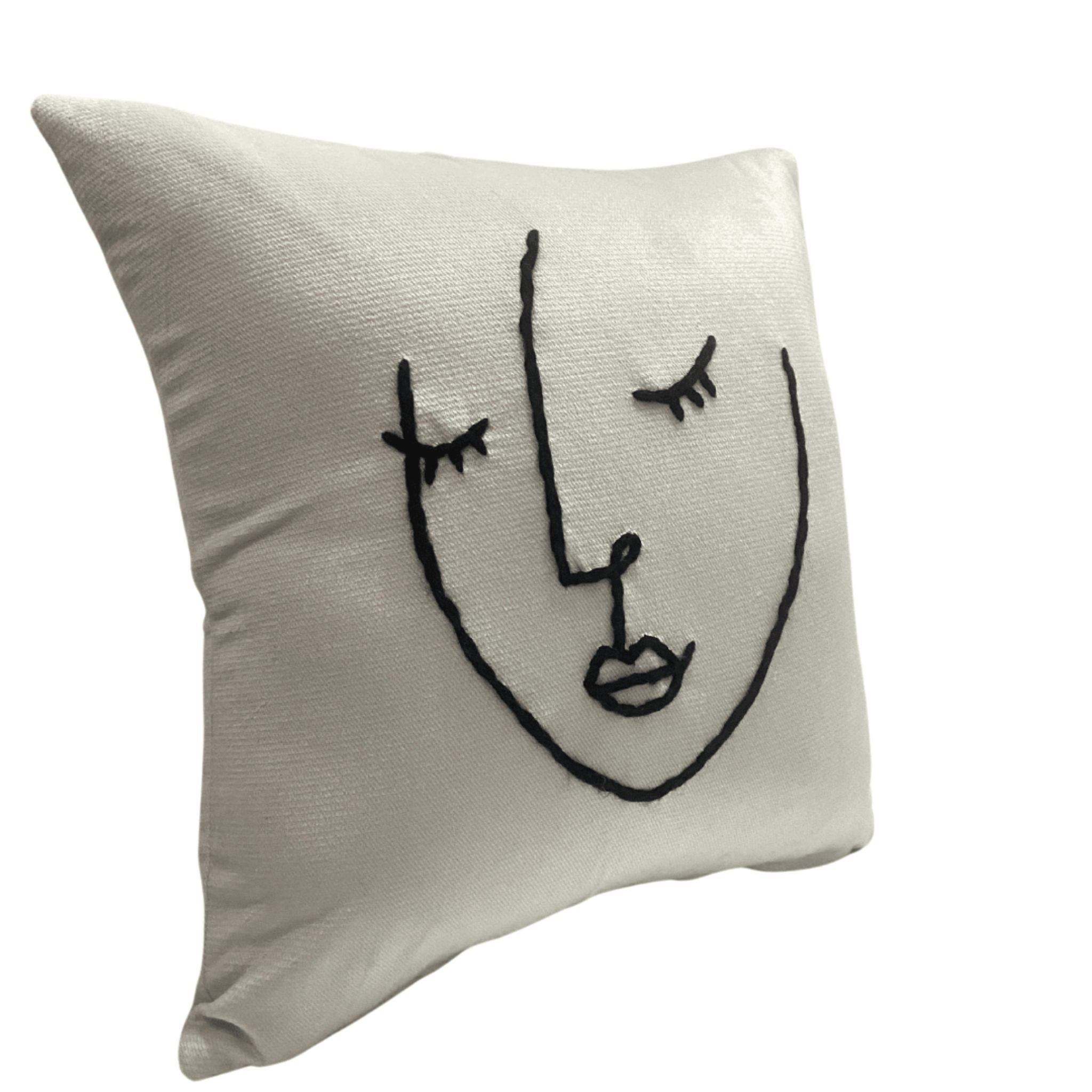 Coussin décoratif abstrait en tissu coton avec motif moderne | Fiolla Home