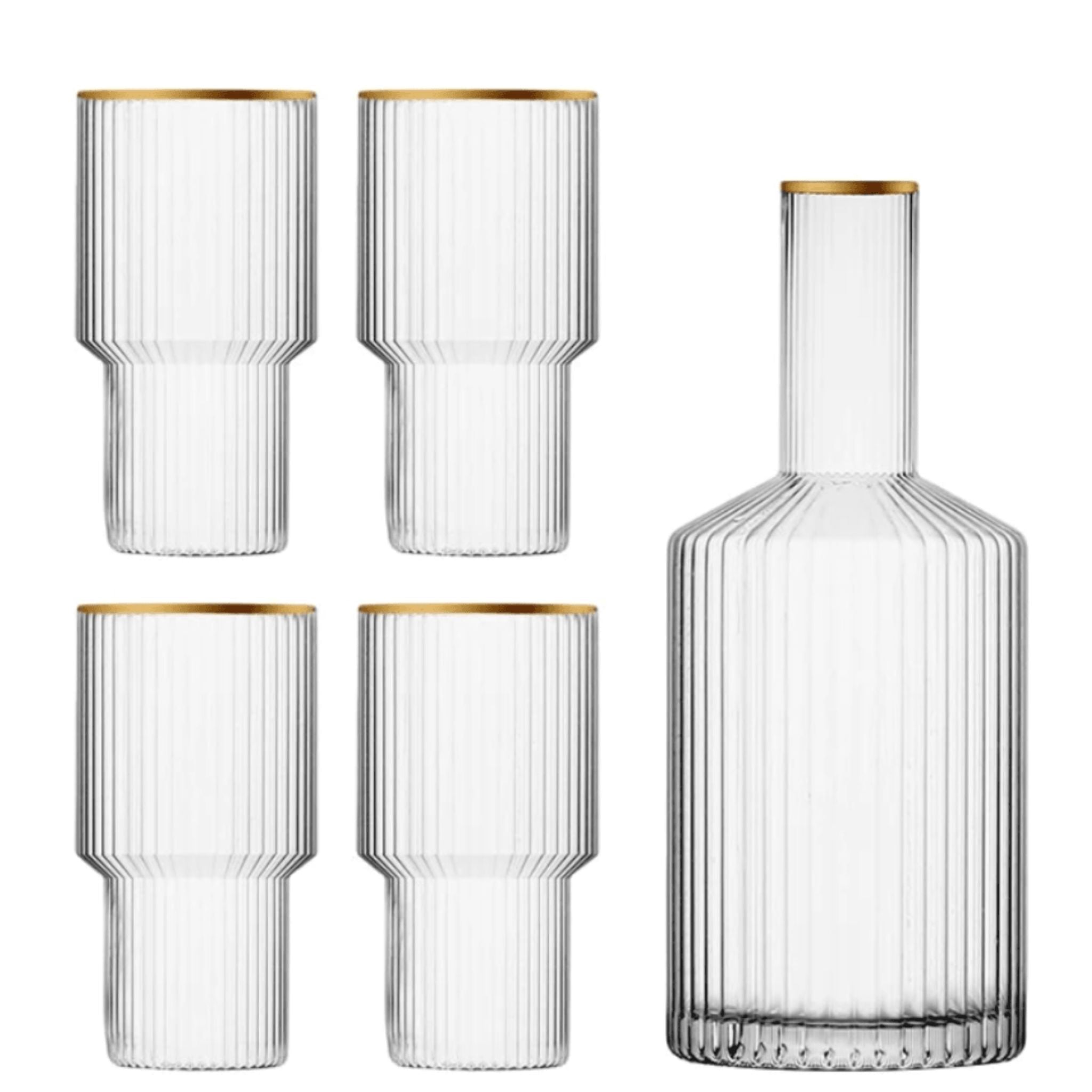 Ensemble Carafe avec 4 Verres - Élégance et Fonctionnalité | Fiolla Home - Fiolla Home