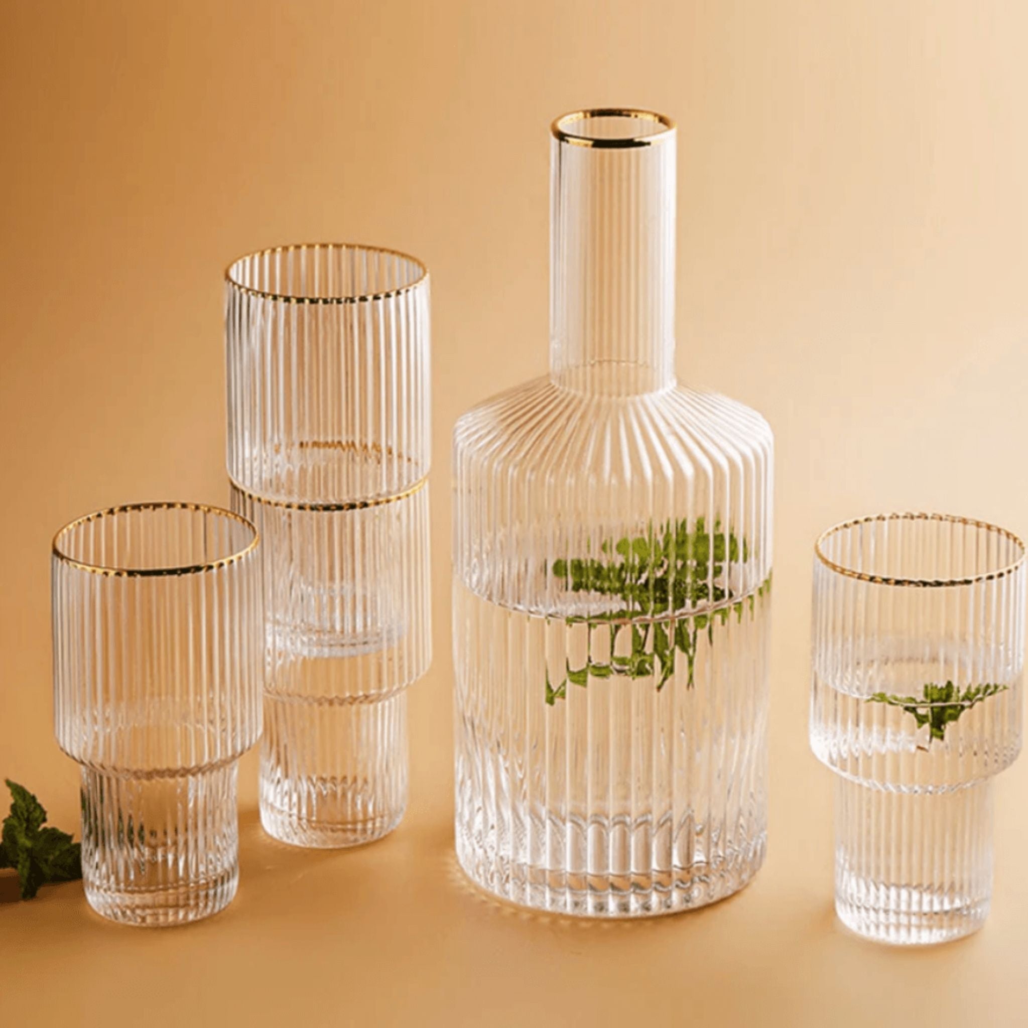 Ensemble Carafe avec 4 Verres - Élégance et Fonctionnalité | Fiolla Home - Fiolla Home