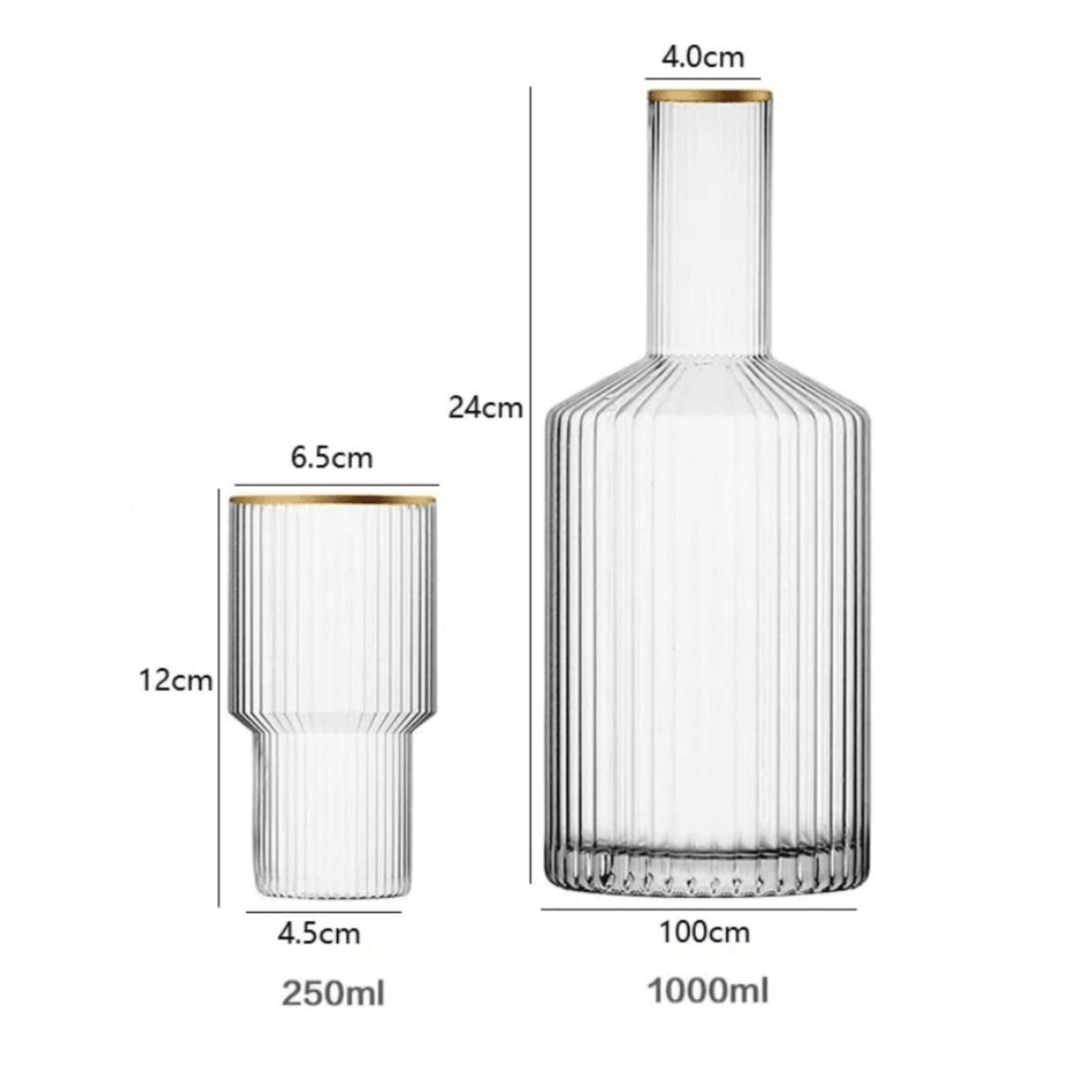 Ensemble Carafe avec 4 Verres - Élégance et Fonctionnalité | Fiolla Home - Fiolla Home