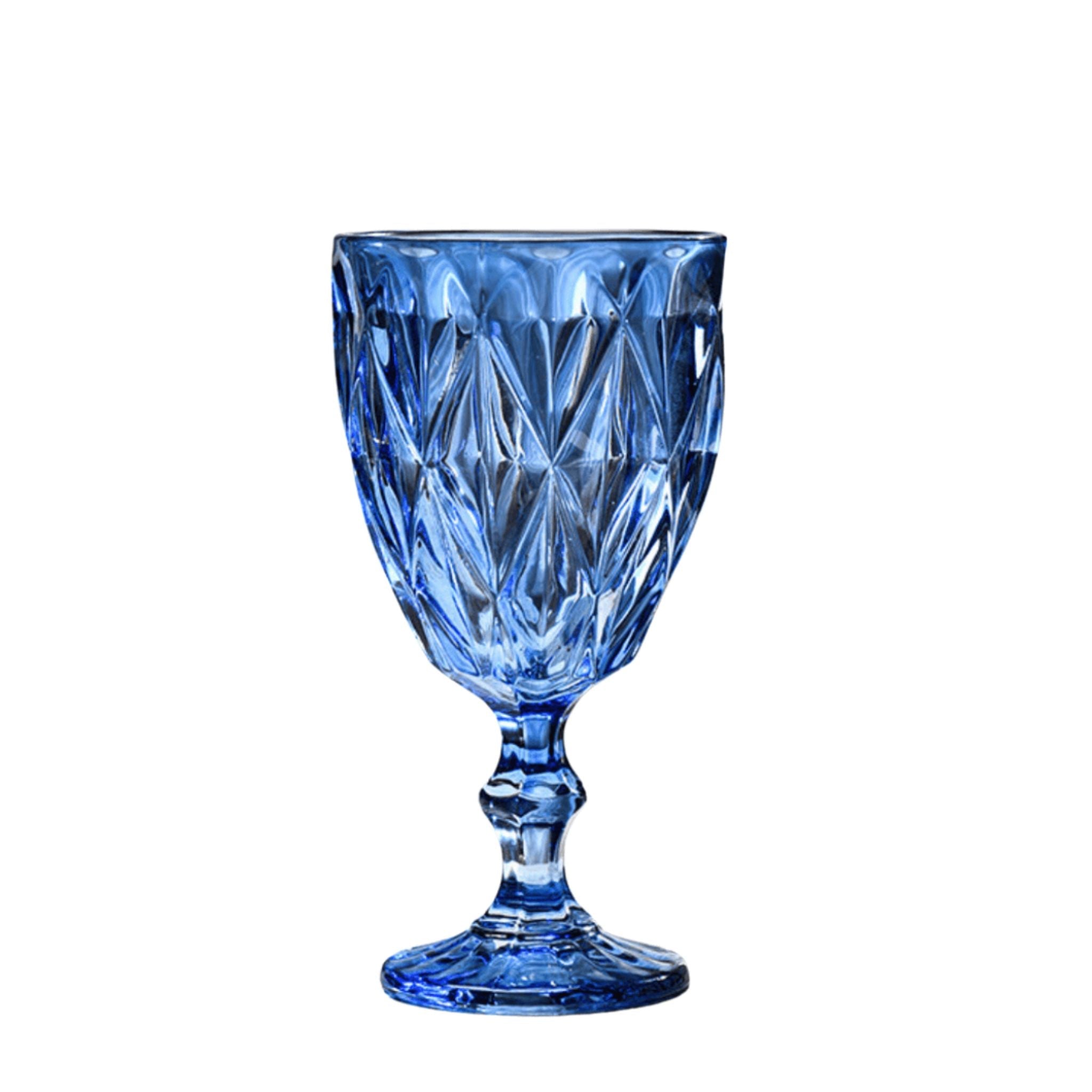 Ensemble de 6 Verres à Jus/Eau de Couleur Bleue - Modèle 2 | Fiolla Home - Fiolla Home