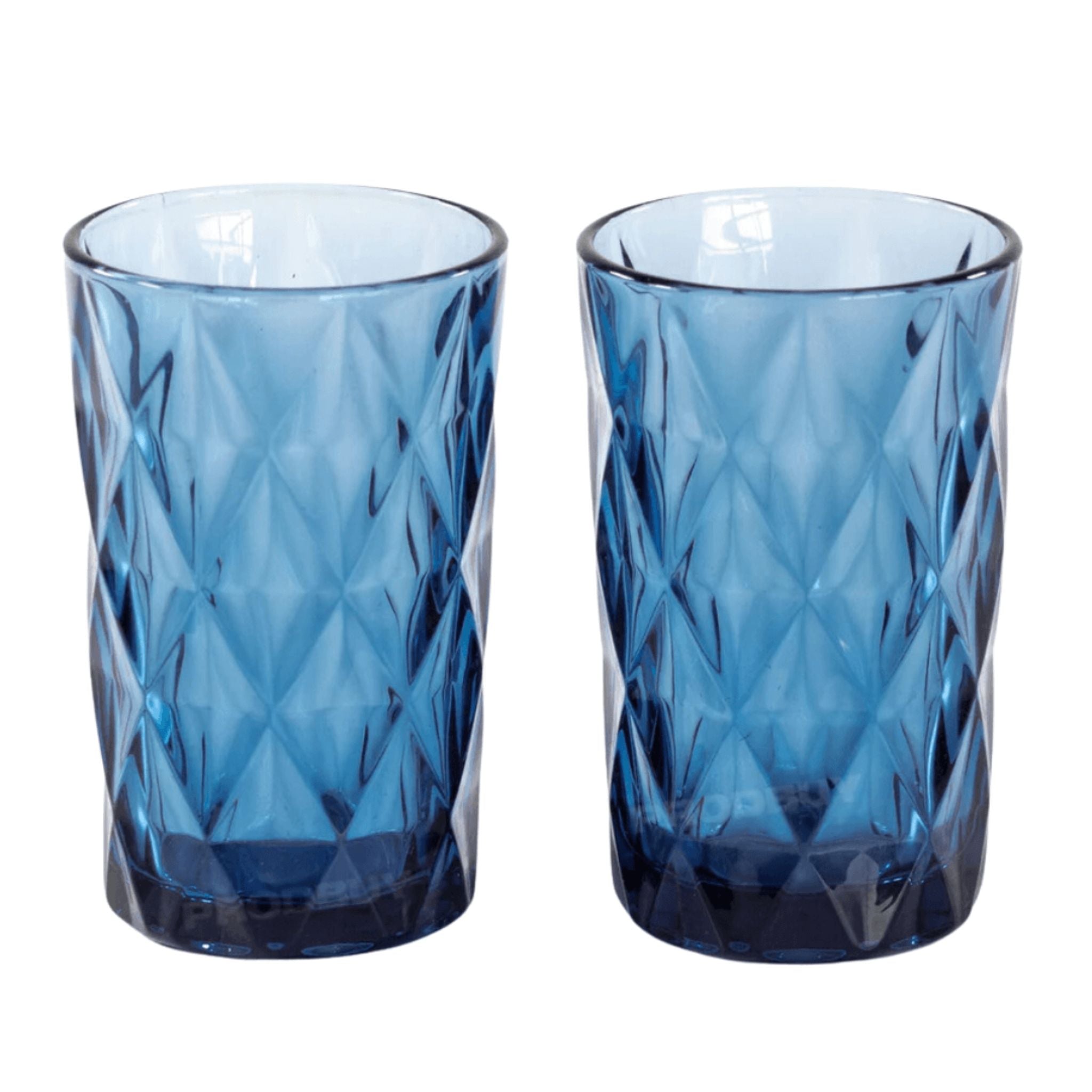 Ensemble de 6 Verres à Jus/Eau de Couleur Bleue - Modèle 4 | Fiolla Home - Fiolla Home