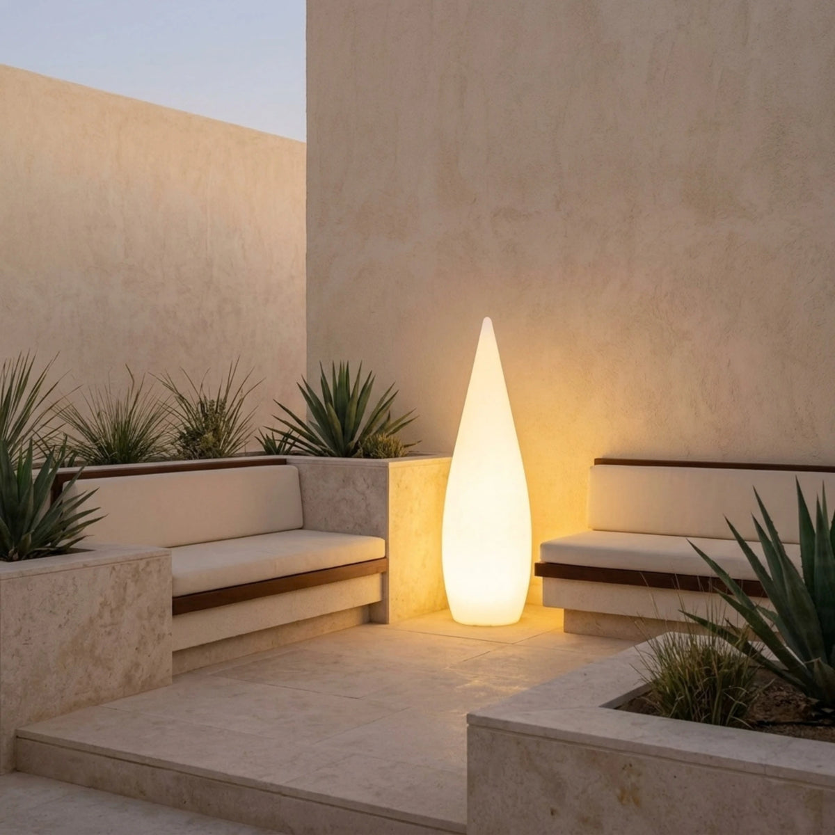 Lampadaire Extérieur Tunisie | Forme Goutte Lumineuse | Fiolla Home