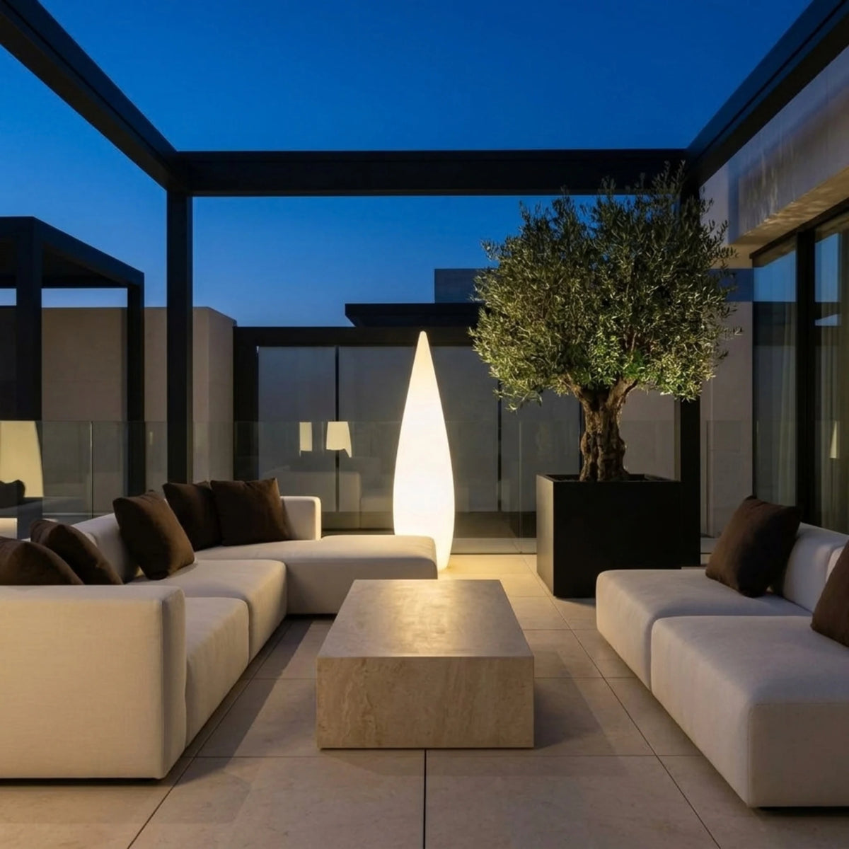 Lampadaire Extérieur Tunisie | Forme Goutte Lumineuse | Fiolla Home