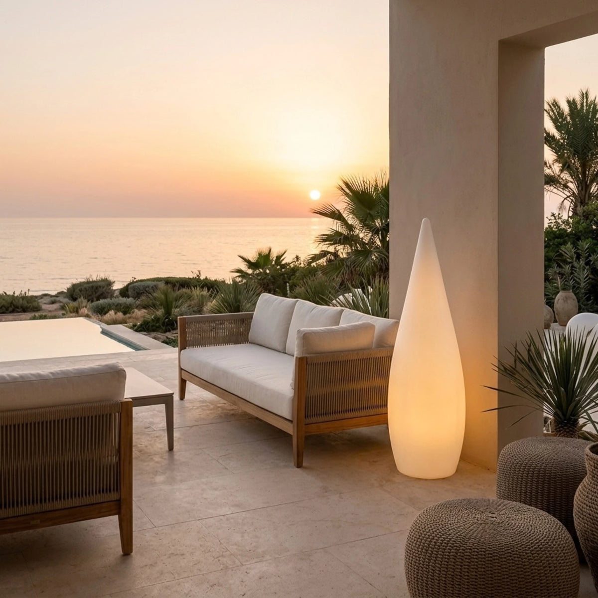 Lampadaire Extérieur Tunisie | Forme Goutte Lumineuse | Fiolla Home