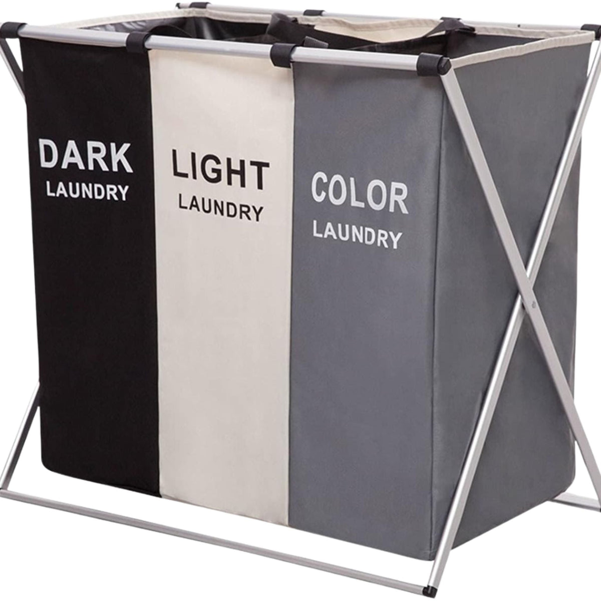 LA BONHEUR Grand Panier à Linge Pliable en Coton de Qualité Supérieure