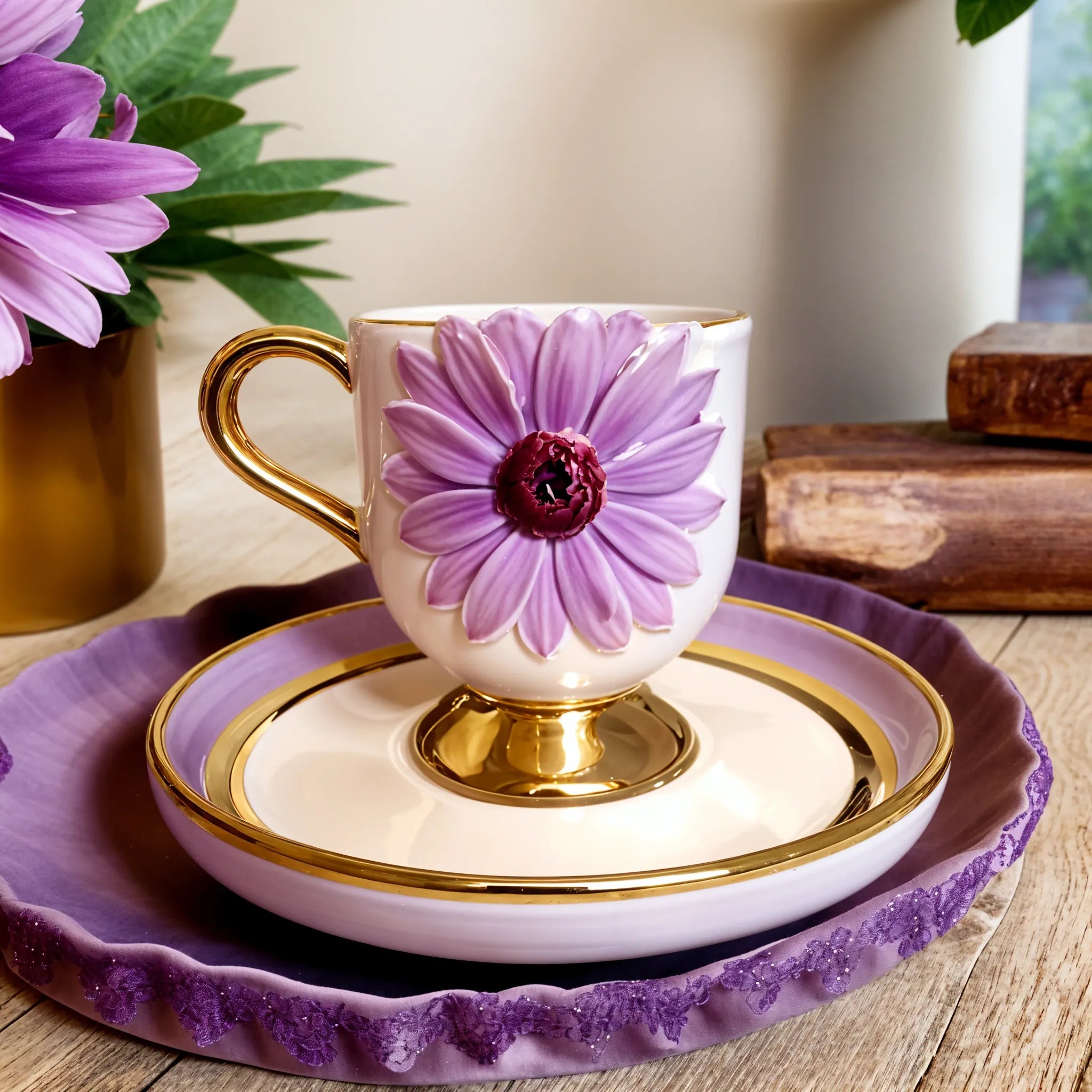 Tasse en Porcelaine Fleur | Style et Sophistication | Fiolla Home