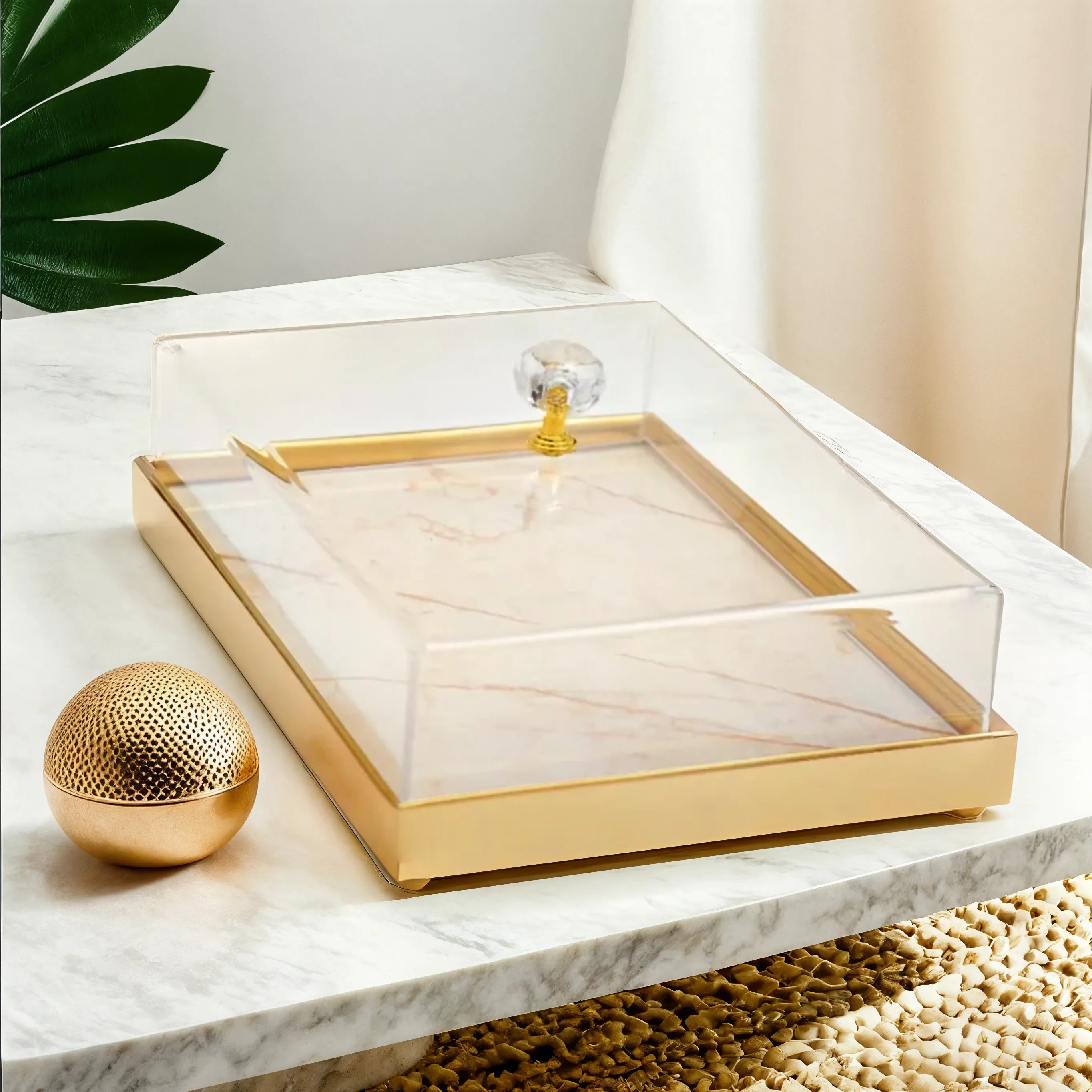 Coffret Marbré pour Gâteaux | Design Transparent | Fiolla Home