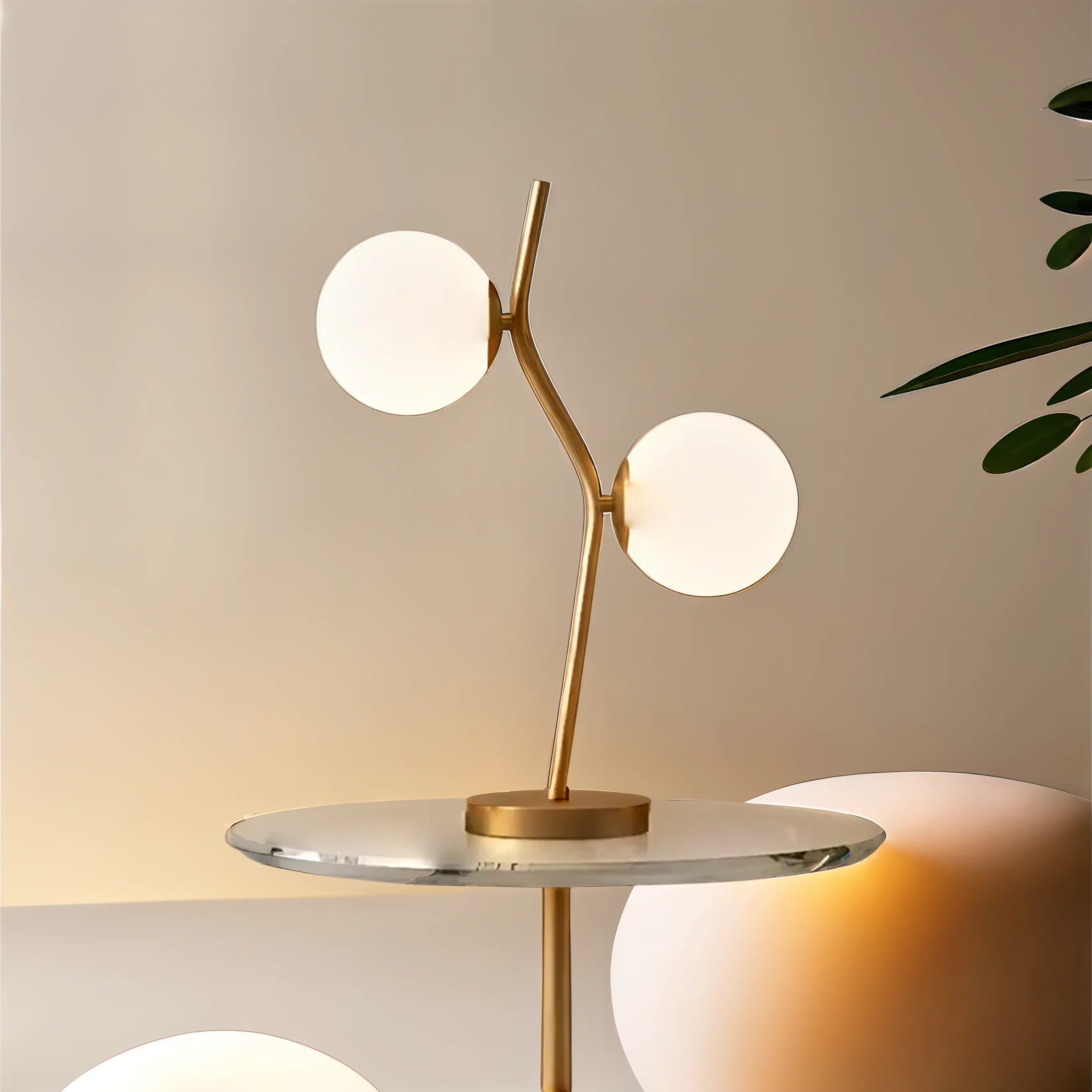 Lampe de Chevet Double Sphère | Lumière Douce | Fiolla Home