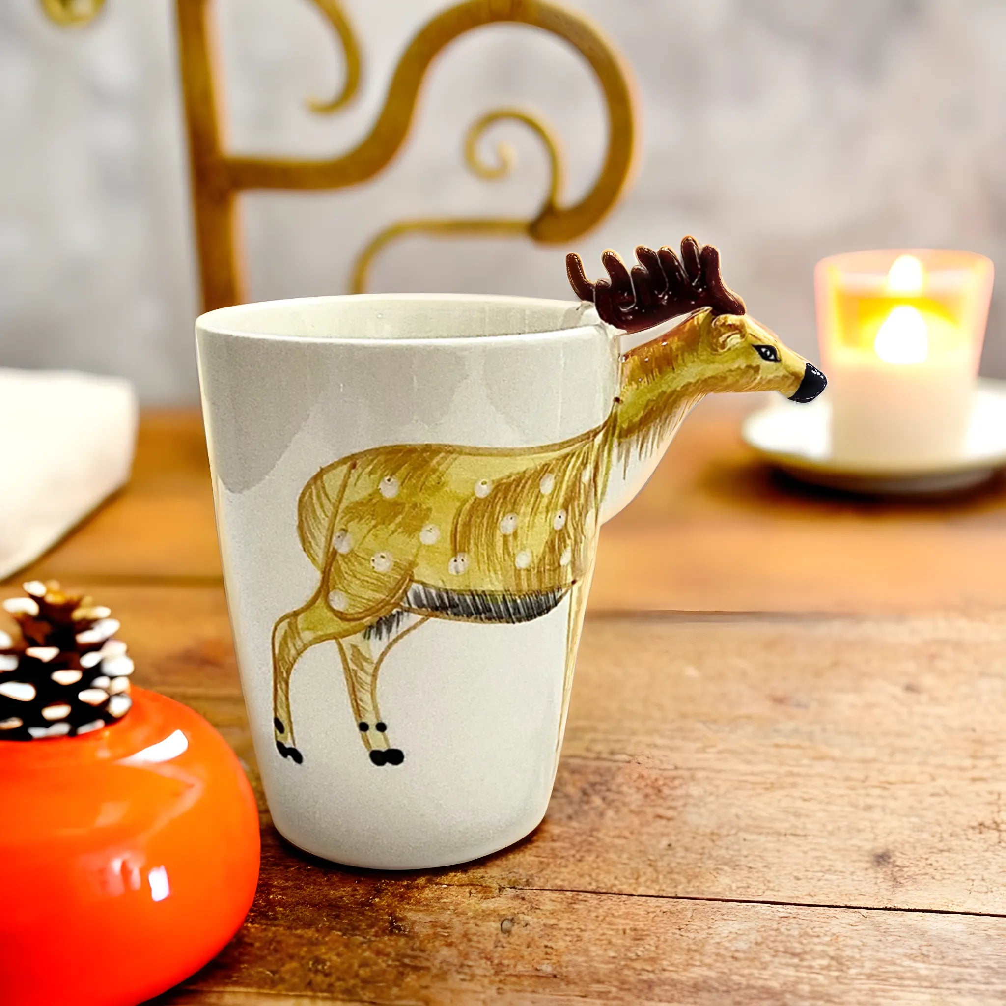 Tasse Céramique Fun avec Cerf | Thème Nature | Fiolla Home