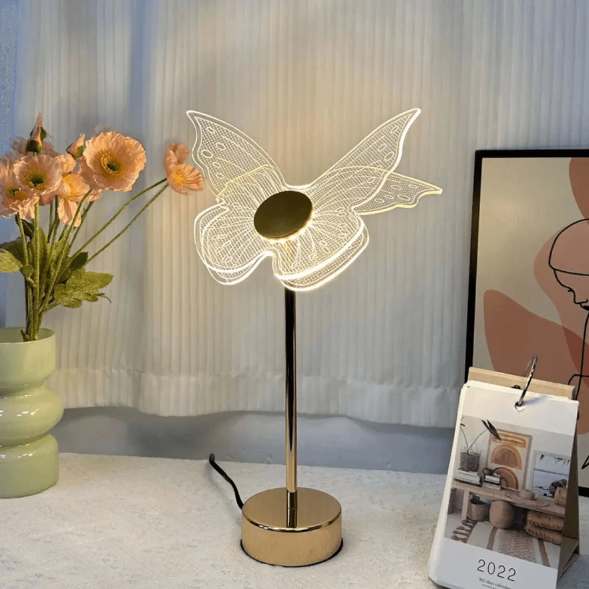 Lampe décorative papillon, design poétique pour une ambiance magique et élégante