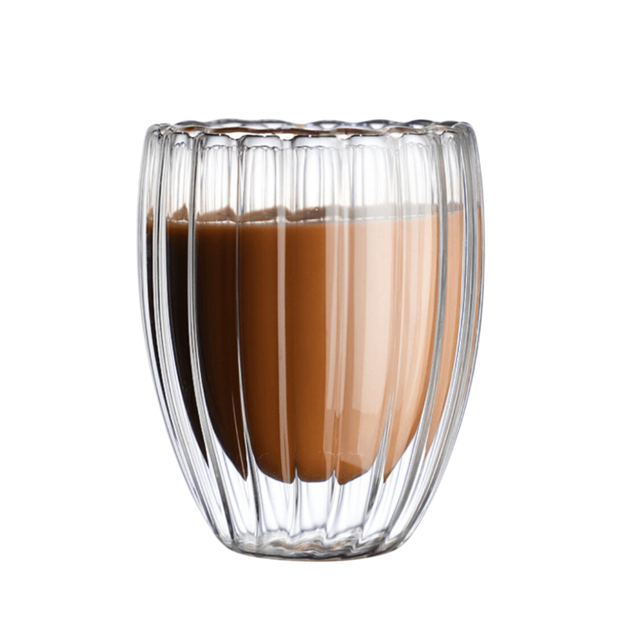 Mug en verre à paroi double avec isolation thermique pour boissons chaudes