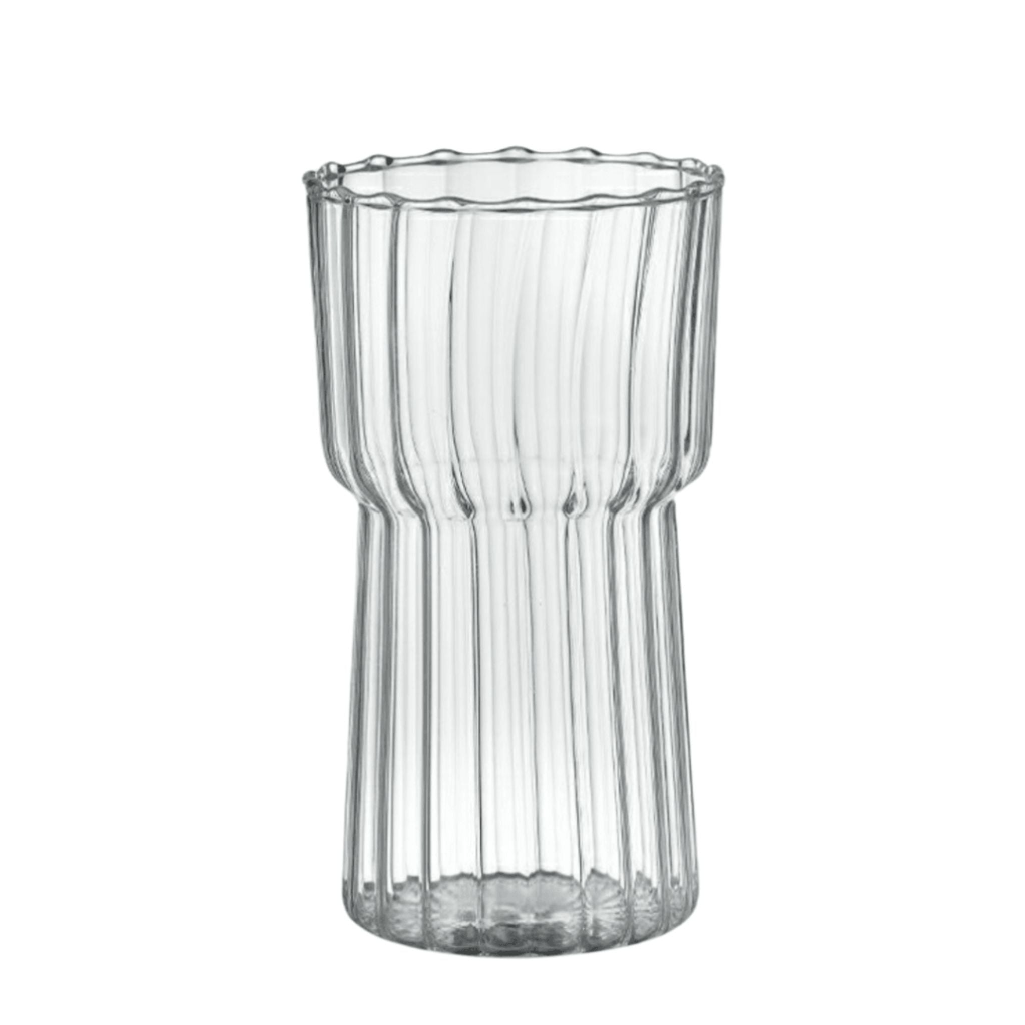 Mug en verre transparent pour café glacé avec design moderne