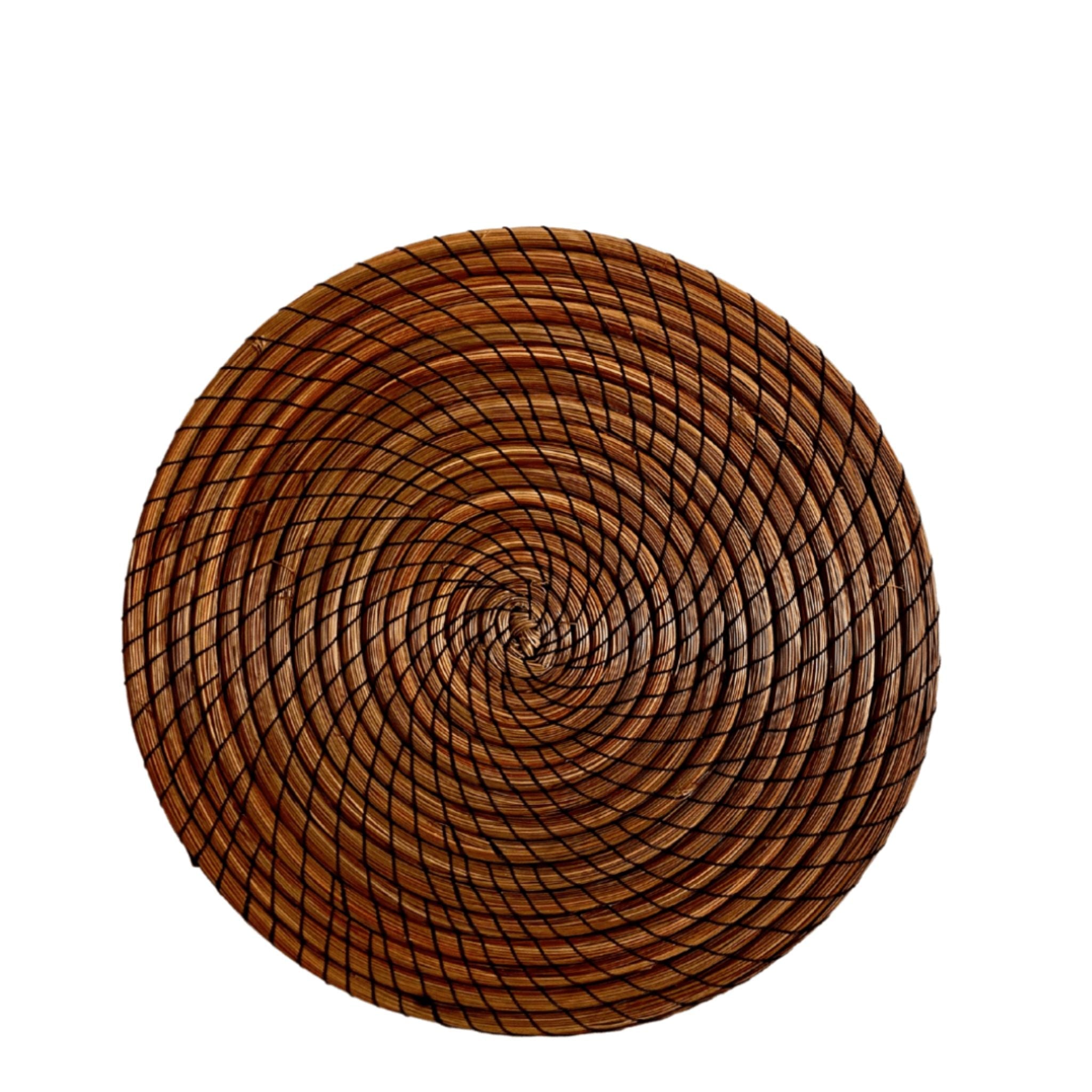 Sous - Plat en Halfa Marron - Élégance Naturelle | Fiolla Home - Fiolla Home