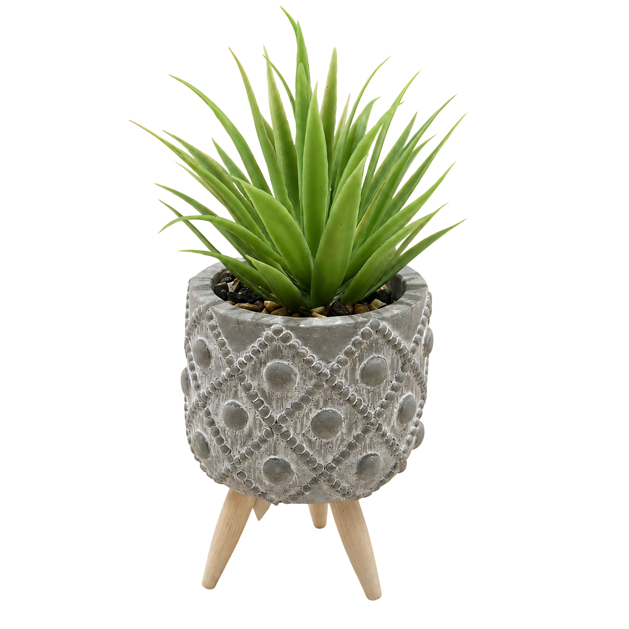Plante Succulente Artificielle Tunisie | Pot Bohème Pieds Bois | Fiolla Home