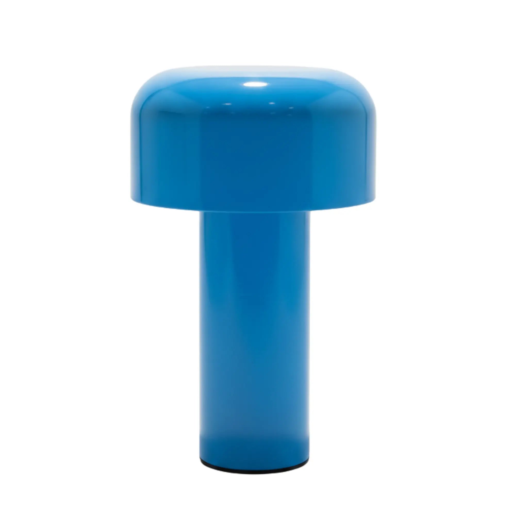 Veilleuse LED sans fil bleue au design champignon, disponible en Tunisie.