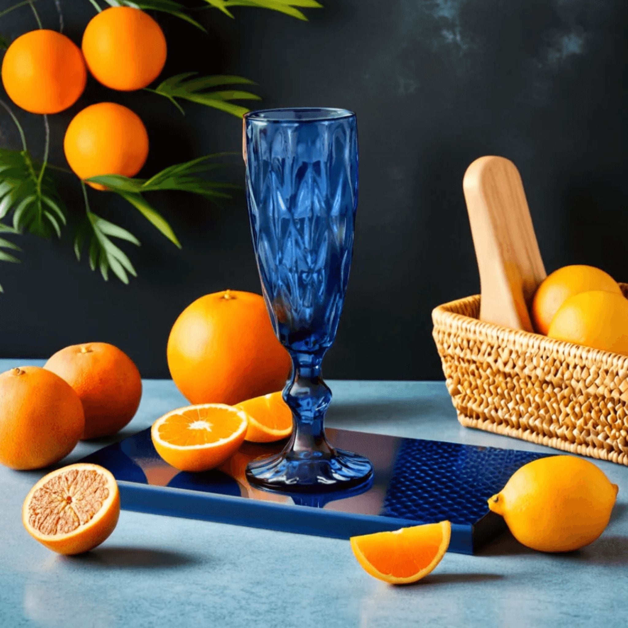 Verres à Jus de Couleur Bleue - Modèle 1 | Fiolla Home - Fiolla Home