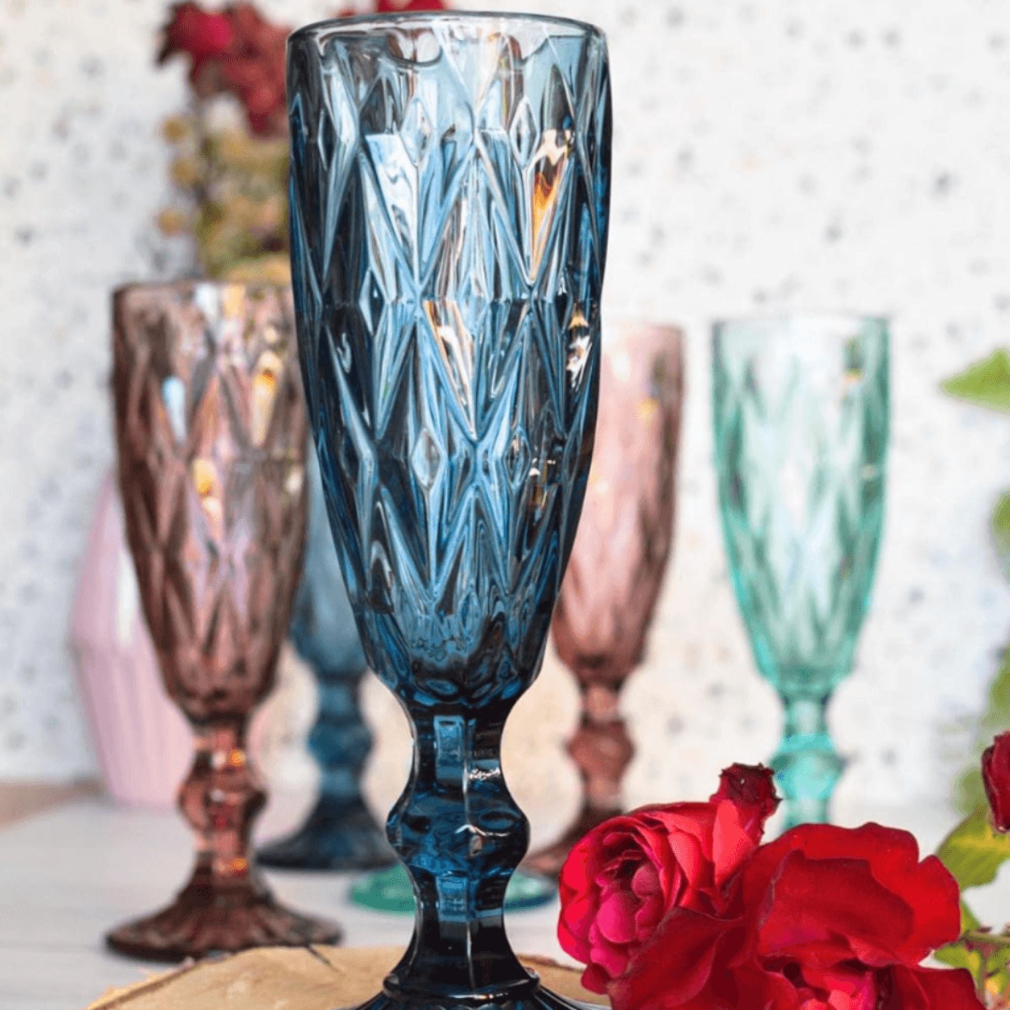 Verres à Jus de Couleur Bleue - Modèle 1 | Fiolla Home - Fiolla Home