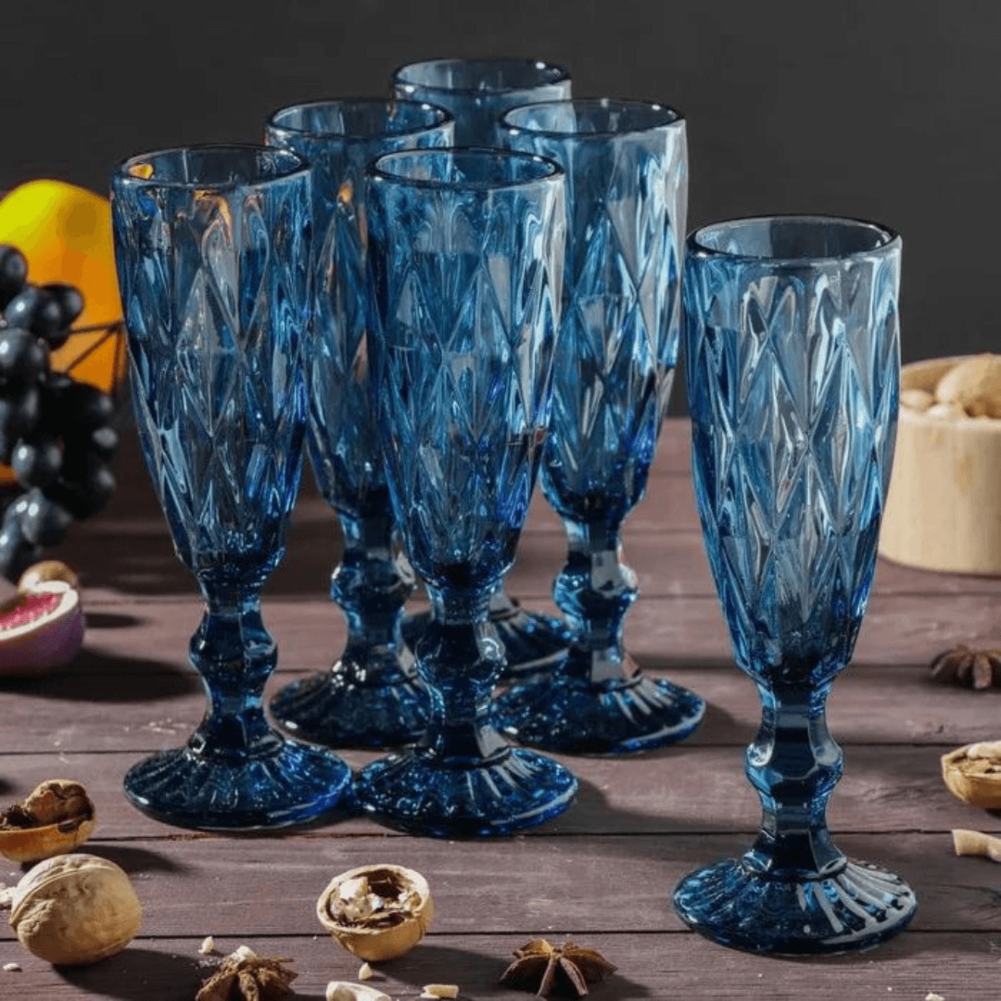 Verres à Jus de Couleur Bleue - Modèle 1 | Fiolla Home - Fiolla Home